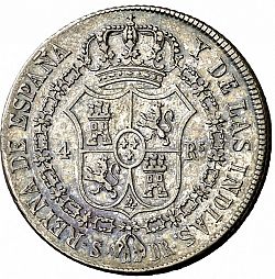 Large Reverse for 4 Reales 1836 coin