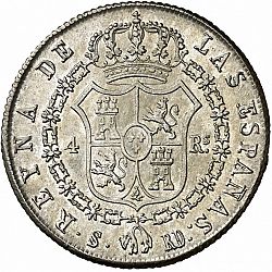 Large Reverse for 4 Reales 1839 coin