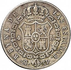Large Reverse for 4 Reales 1840 coin