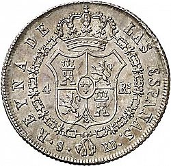 Large Reverse for 4 Reales 1840 coin