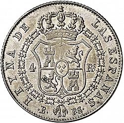 Large Reverse for 4 Reales 1847 coin