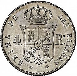 Large Reverse for 4 Reales 1852 coin