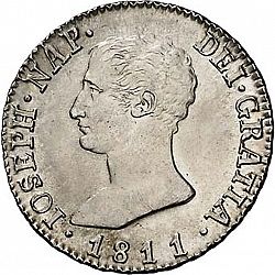 Large Obverse for 4 Reales 1811 coin