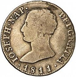 Large Obverse for 4 Reales 1811 coin