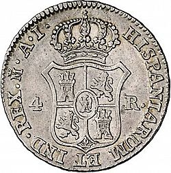 Large Reverse for 4 Reales 1808 coin