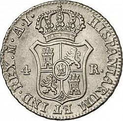 Large Reverse for 4 Reales 1810 coin