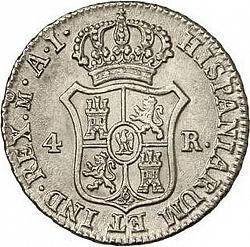 Large Reverse for 4 Reales 1810 coin