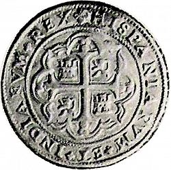 Large Reverse for 4 Reales 1725 coin