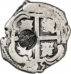 Large Reverse for 4 Reales 1725 coin