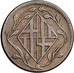 Large Obverse for 4 Cuartos 1814 coin