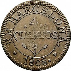 Large Reverse for 4 Cuartos 1808 coin