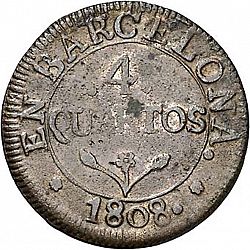 Large Reverse for 4 Cuartos 1808 coin