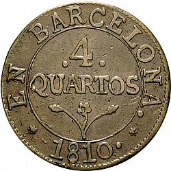 Large Reverse for 4 Cuartos 1810 coin