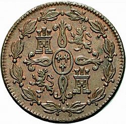 Large Reverse for 4 Maravedies 1772 coin