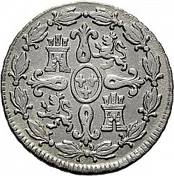 Large Reverse for 4 Maravedies 1780 coin