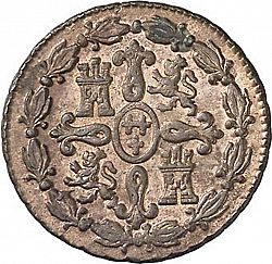 Large Reverse for 4 Maravedies 1784 coin