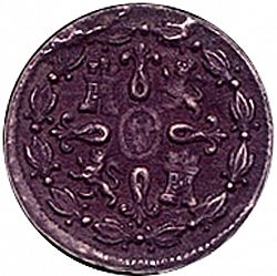 Large Reverse for 4 Maravedies 1795 coin