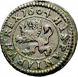 Large Reverse for 4 Maravedies 1604 coin