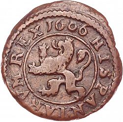 Large Reverse for 4 Maravedies 1606 coin