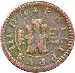 Large Reverse for 4 Maravedies 1607 coin