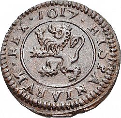 Large Reverse for 4 Maravedies 1617 coin