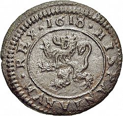Large Reverse for 4 Maravedies 1618 coin