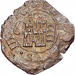 Large Obverse for 4 Maravedies 1622 coin
