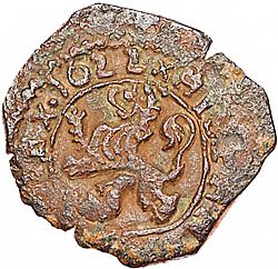 Large Reverse for 4 Maravedies 1622 coin