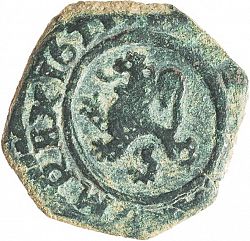 Large Reverse for 4 Maravedies 1624 coin