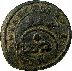 Large Reverse for 4 Maravedies 1652 coin