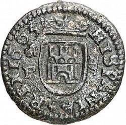 Large Reverse for 4 Maravedies 1663 coin