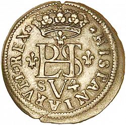 Large Obverse for 4 Maravedies 1710 coin