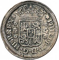 Large Obverse for 4 Maravedies 1742 coin