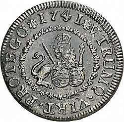 Large Reverse for 4 Maravedies 1741 coin