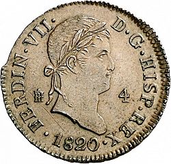Large Obverse for 4 Maravedies 1820 coin