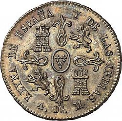 Large Reverse for 4 Maravedies 1836 coin