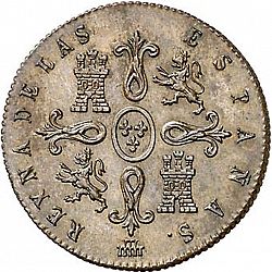 Large Reverse for 4 Maravedies 1846 coin