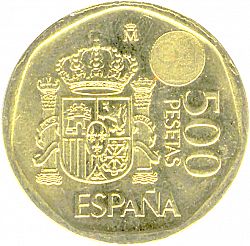 Large Reverse for 500 Pesetas 1994 coin