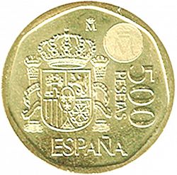 Large Reverse for 500 Pesetas 1997 coin