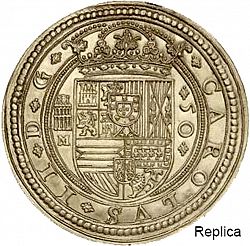 Large Obverse for 50 Reales 1682 coin