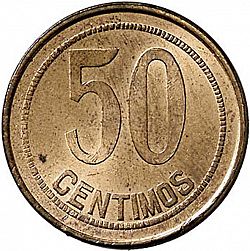 Large Reverse for 50 Céntimos 1937 coin