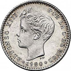 Large Obverse for 50 Céntimos 1900 coin