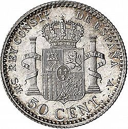 Large Reverse for 50 Céntimos 1900 coin