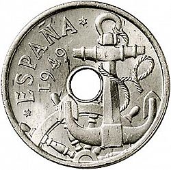 Large Obverse for 50 Céntimos 1949 coin