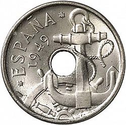 Large Obverse for 50 Céntimos 1949 coin