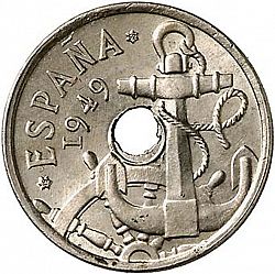 Large Obverse for 50 Céntimos 1949 coin