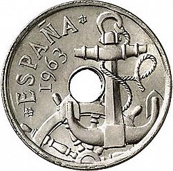 Large Obverse for 50 Céntimos 1963 coin