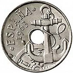 Large Obverse for 50 Céntimos 1963 coin