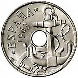 Large Obverse for 50 Céntimos 1963 coin