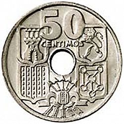 Large Reverse for 50 Céntimos 1963 coin